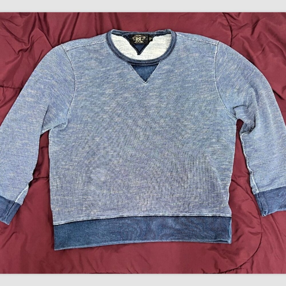 RRL & CO / RALPH LAUREN INDIGO SWEATSHIRT - MEDIUM